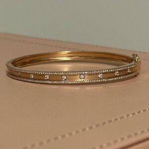 LONDON COLLECTION 14K ROSE GOLD AND DIAMOND BANGLE BRACELET
